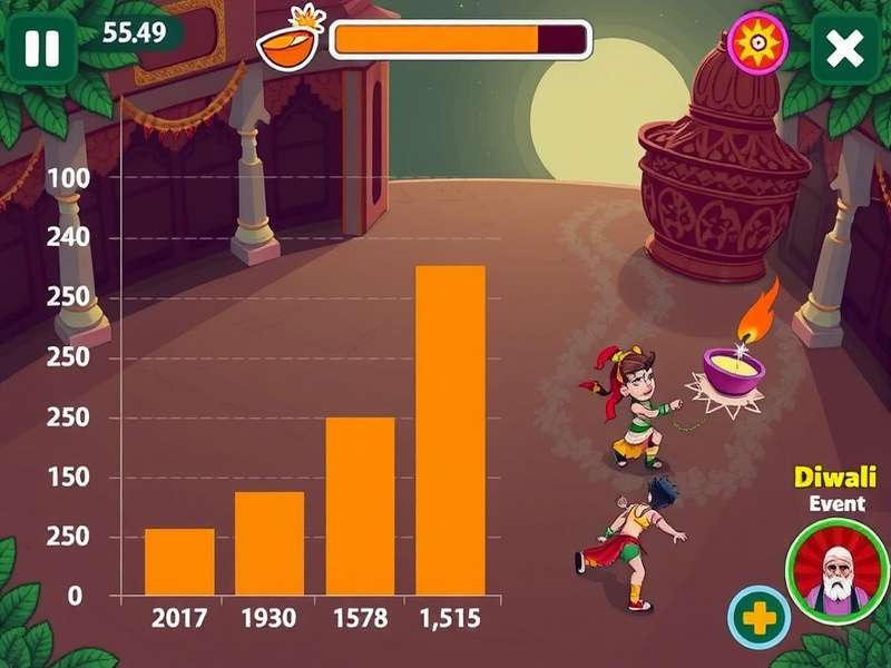Dash Of Dera special Diwali event gameplay showing festive decorations